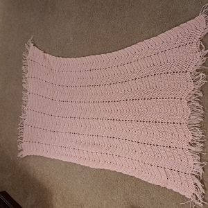 Pink Crocheted Baby afghan